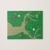 Een silhouet van een hert met sterren die uit zijn legpuzzel (Horizontaal)