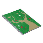 Een silhouet van een hert met sterren die uit zijn notitieboek (Rechterzijde)