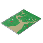 Een silhouet van een hert met sterren die uit zijn notitieboek (Linkerzijde)