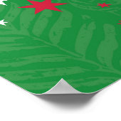 Een silhouet van een hert met sterren die uit zijn poster (Hoek)