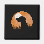 Een silhouet van een jachtzwart of geel lab op O Magneet (Voorkant)