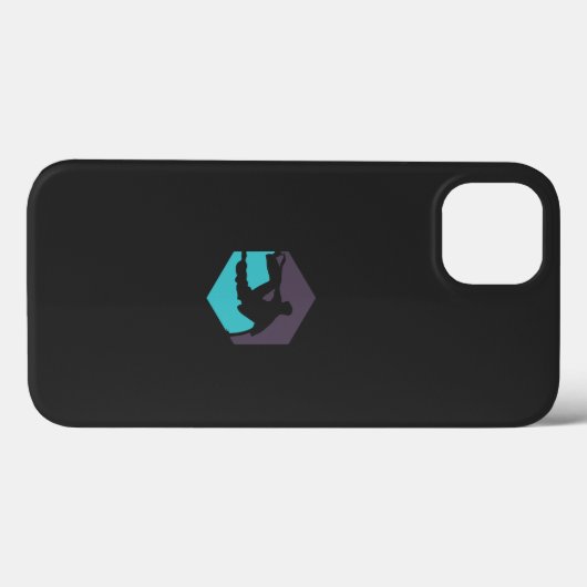 Een silhouet van een man met een surfplank Case-Mate iPhone case (Achterkant (horizontaal))