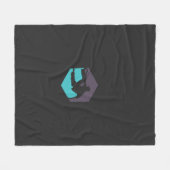 Een silhouet van een man met een surfplank fleece deken (Voorkant (Horizontaal))