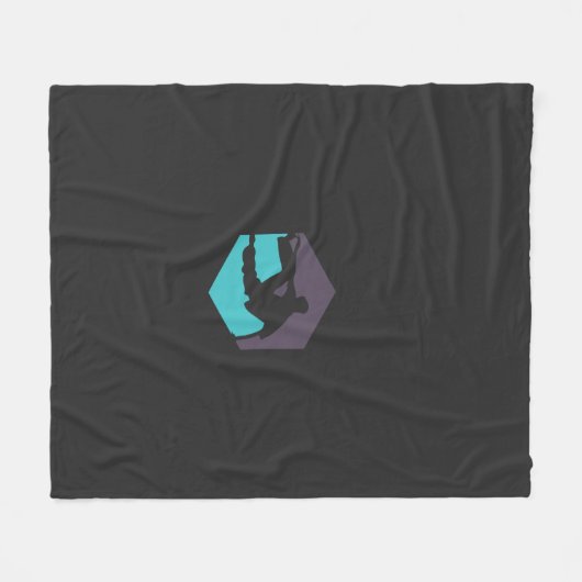 Een silhouet van een man met een surfplank fleece deken (Voorkant (Horizontaal))