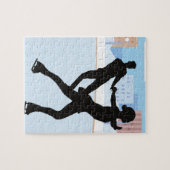 Een Silhouette Couple Ice Skuzzle Legpuzzel (Horizontaal)