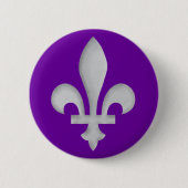 Een Silver Fleur-de-lys Badge Button (Voorkant)