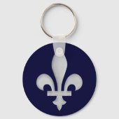 Een Silver Fleur-de-lys Sleutelhanger (Voorkant)