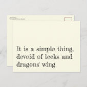 Een simpel ding briefkaart (Voorkant / Achterkant)