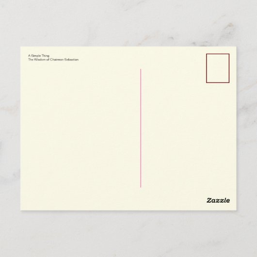 Een simpel ding briefkaart (Achterkant)