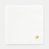 een simpel faux gouden liefdeshart op een witte br servet (Voorkant)
