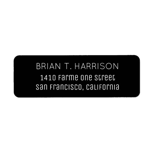 een simpel zwart etiket (Voorkant)