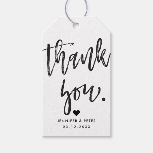 Een simpele dank cadeaulabel (Voorkant)