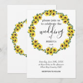 Een simpele whit florals-uitnodiging voor jou kaart (Voorkant / Achterkant)