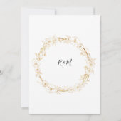 Een simpele witte gouden uitnodiging voor je (Achterkant)