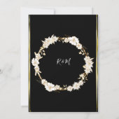 Een simpele witte gouden uitnodiging voor je (Achterkant)