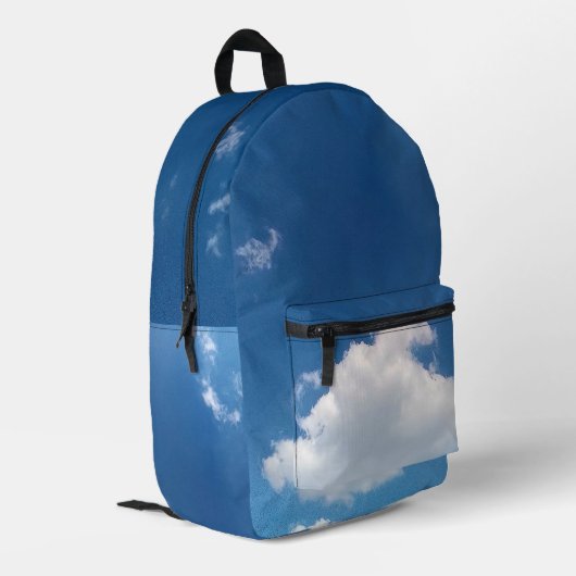 Een simpele wolk bedrukte rugzak (Achterkant Hoek Links)