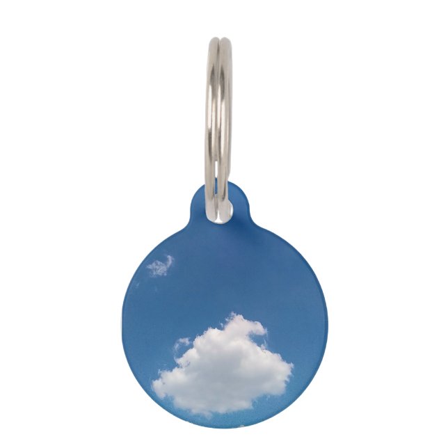 Een simpele wolk huisdierpenning (Voorkant)