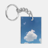 Een simpele wolk sleutelhanger (Voorkant Links)
