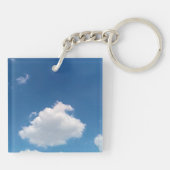 Een simpele wolk sleutelhanger (Achterkant)