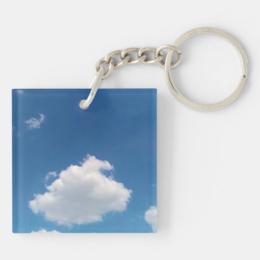 Een simpele wolk sleutelhanger (Achterkant)