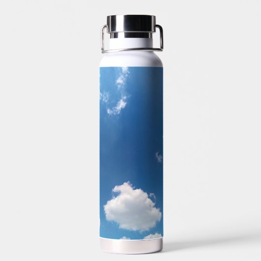 Een simpele wolk waterfles (Achterkant)