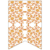 Een sinaasappel en wit behang met een bloemmotief vlaggetjes (Tweede vlag)