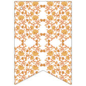 Een sinaasappel en wit behang met een bloemmotief vlaggetjes (Eerste vlag)