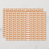 Een sinaasappel en wit patroon op een witte achter kaart (Voorkant / Achterkant)