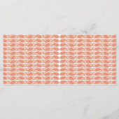 Een sinaasappel en wit patroon op een witte achter menu (Achterkant)