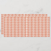 Een sinaasappel en wit patroon op een witte achter menu (Voorkant / Achterkant)