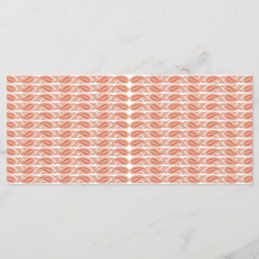 Een sinaasappel en wit patroon op een witte achter menu (Voorkant)