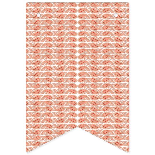 Een sinaasappel en wit patroon op een witte achter vlaggetjes (Derde vlag)