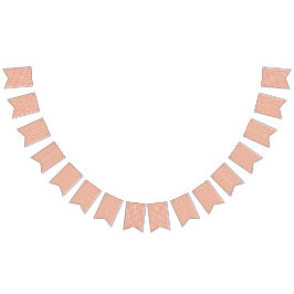 Een sinaasappel en wit patroon op een witte achter vlaggetjes