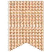 Een sinaasappel en wit patroon op een witte achter vlaggetjes (Derde vlag)