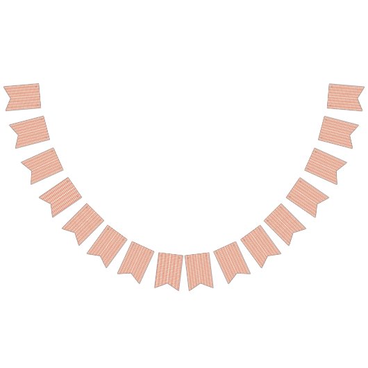 Een sinaasappel en wit patroon op een witte achter vlaggetjes (Alle)