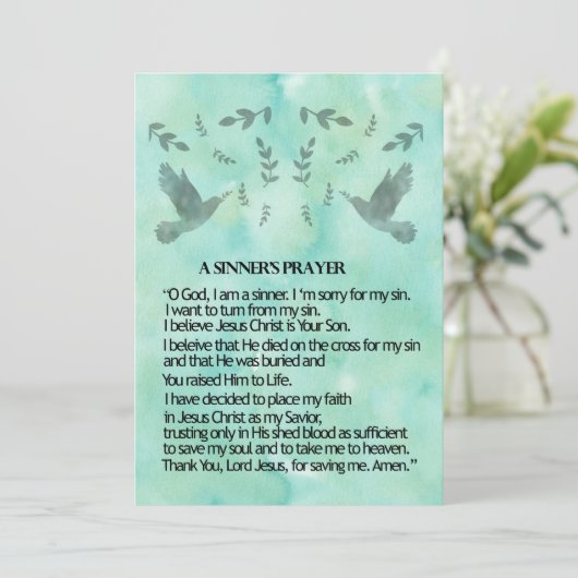 Een Sinnersgebed Feestdagenkaart (Staand voorkant)