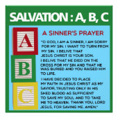 Een Sinnersgebed Foto Afdruk (Voorkant)