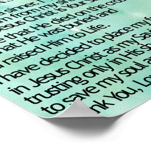 Een Sinnersgebed Poster (Hoek)