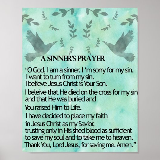 Een Sinnersgebed Poster (Voorkant)