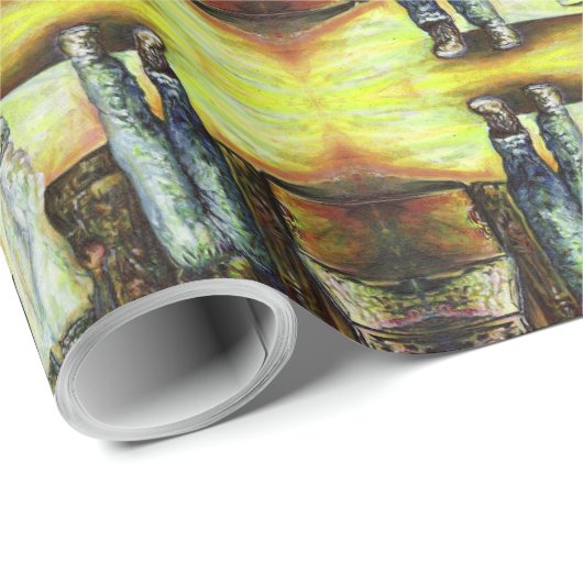 Een Sixtijnse Chape I fase van een ChaIenge Cadeaupapier (Rol Hoek)