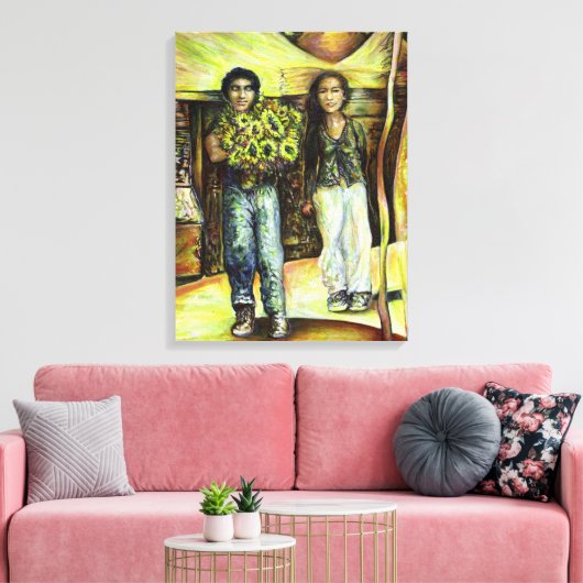 Een Sixtijnse Chape I fase van een ChaIenge Canvas Afdruk (Insitu (Woonkamer))