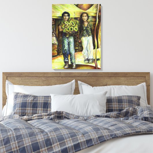 Een Sixtijnse Chape I fase van een ChaIenge Canvas Afdruk (Insitu (Slaapkamer))