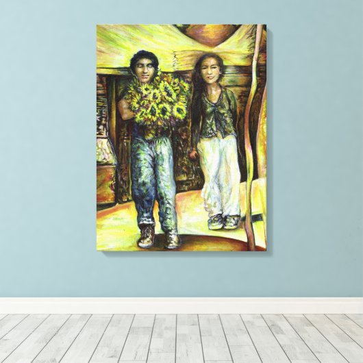 Een Sixtijnse Chape I fase van een ChaIenge Canvas Afdruk (Insitu (Houten vloer))