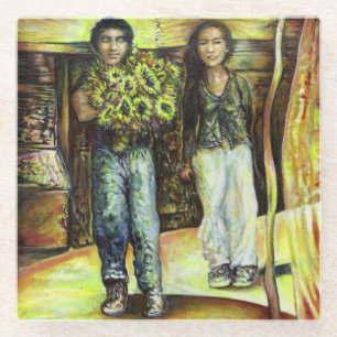 Een Sixtijnse Chape I fase van een ChaIenge Glazen Onderzetter