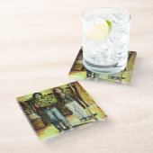 Een Sixtijnse Chape I fase van een ChaIenge Glazen Onderzetter (Schuin)