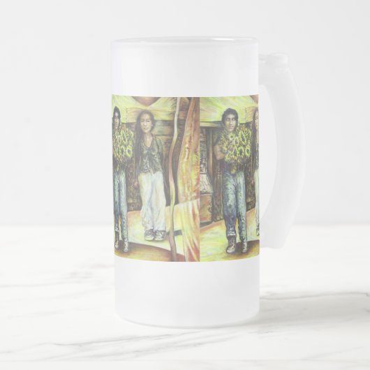 Een Sixtijnse Chape I fase van een ChaIenge Matglas Bierpul (Voorkant rechts)