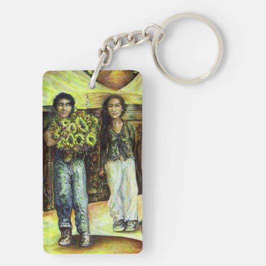 Een Sixtijnse Chape I fase van een ChaIenge Sleutelhanger (achterkant)