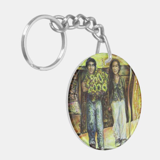 Een Sixtijnse Chape I fase van een ChaIenge Sleutelhanger (Voorkant Links)