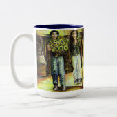 Een Sixtijnse Chape I fase van een ChaIenge Tweekleurige Koffiemok (Links)