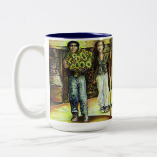 Een Sixtijnse Chape I fase van een ChaIenge Tweekleurige Koffiemok